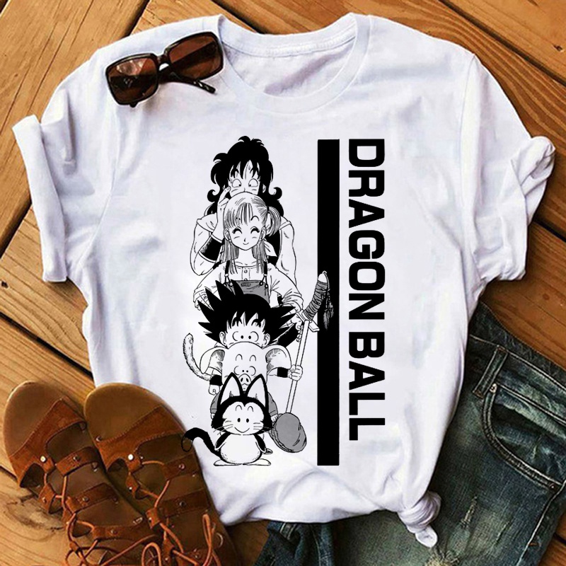 Dragon Ball z Vegeta Goku Ropa Camiseta ulzzang casual harajuku Impresión Japonesa top De Verano vintage Shopee México
