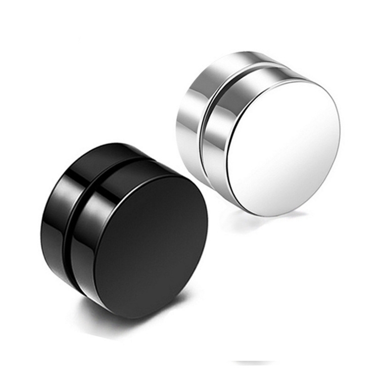 Pendientes Magnéticos Sin Perforación - 6 Pares En Plata, Azul, Rosa Y Negro, Para Hombres Y Mujeres