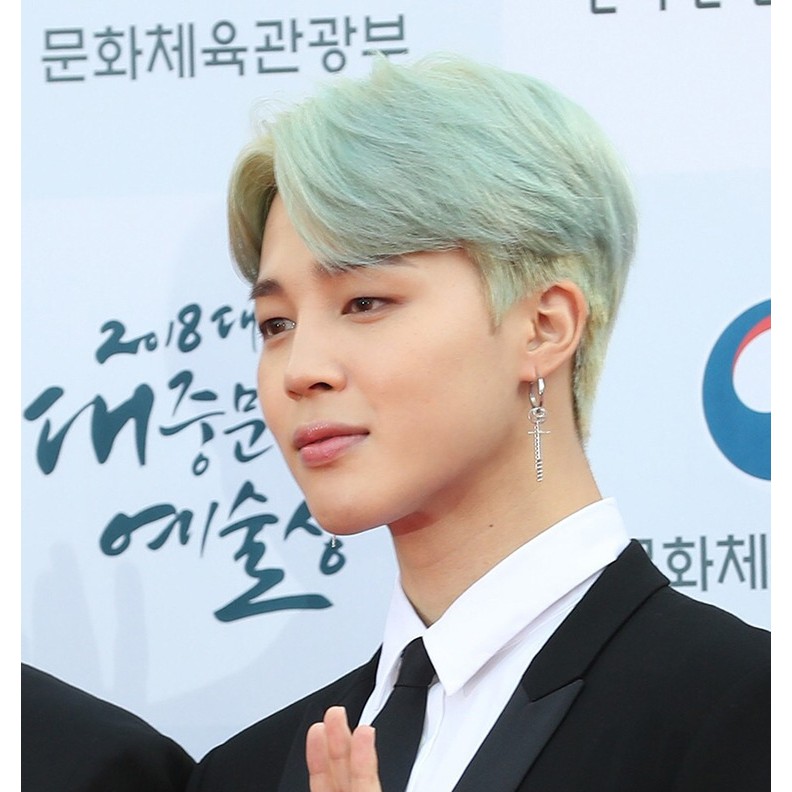 KPOP JIMIN orecchini intagliati rossi linea di moda orecchini coppia