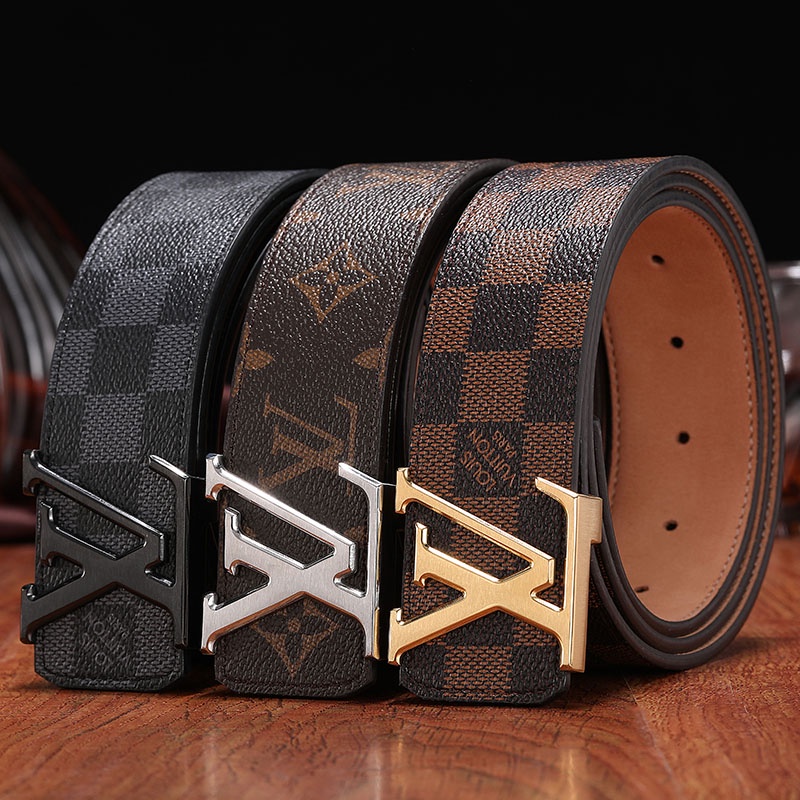 2021 Louis Vuitton Lattice texture luxo Louis Vuitton brand belt padrão  clássico de alta qualidade lv Cinto Masculino brand belt classic pattern  high