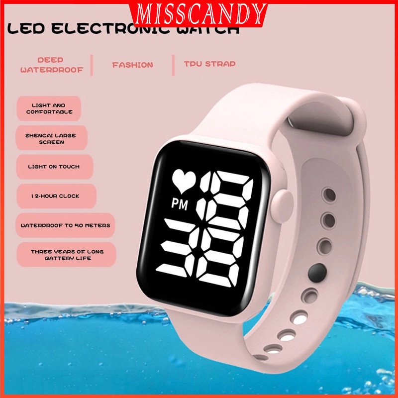 LED Digital Casual Deportes Relojes Hombres Mujeres Banda De