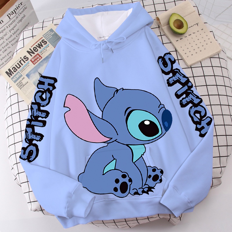 Moda Disney Lilo Stitch Kawaii Sudadera Con Capucha De Las Mujeres