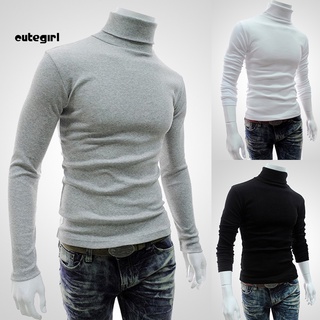 Camiseta de manga larga con cuello alto para hombre, ropa interior europea  y americana de otoño e invierno, color sólido, 2022