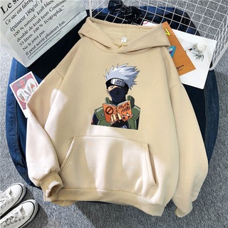 KAKASHI Naruto Impresión Sudaderas Sudadera Anime Streetwear Hip Hop  Invierno Ropa Mujer Manga Larga Tops De Gran Tamaño Unisex