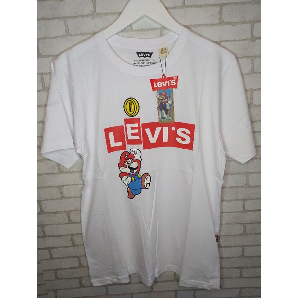 Camiseta hombre y mujer adulto levis mario bros Original levis camiseta masculina y femenina Super mario bros levis camisa Camiseta levis de la mejor calidad Shopee Mexico