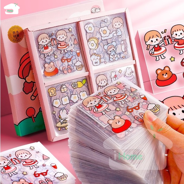 50PCS kawaii stickers pegatinas para papelería decoración impermeables de  dibujos animados bonitos, papelería, estudiante, cuenta de mano, bricolaje