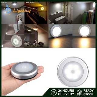 Luces LED de disco de 6 piezas con control remoto, luces inalámbricas para  armario, funciona con pilas, iluminación para debajo del gabinete, luz  regulable para cocina, escaleras, baño y dormitorio