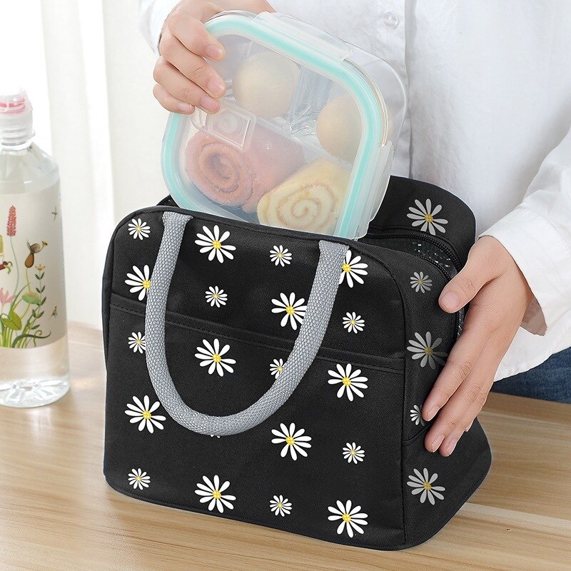 HJTCZHUANYONG Bolsas refrigeradoras portátiles con cremallera, bolsa  térmica para el almuerzo para mujer, bolsa de nevera portátil, lonchera de  mano