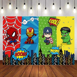 Decoración de cumpleaños de Spiderman de superhéroe para niños