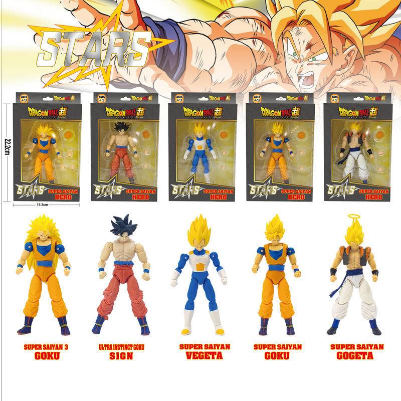 Figuras de acción de Dragon Ball, Goku, Vegeta, Super Saiyan