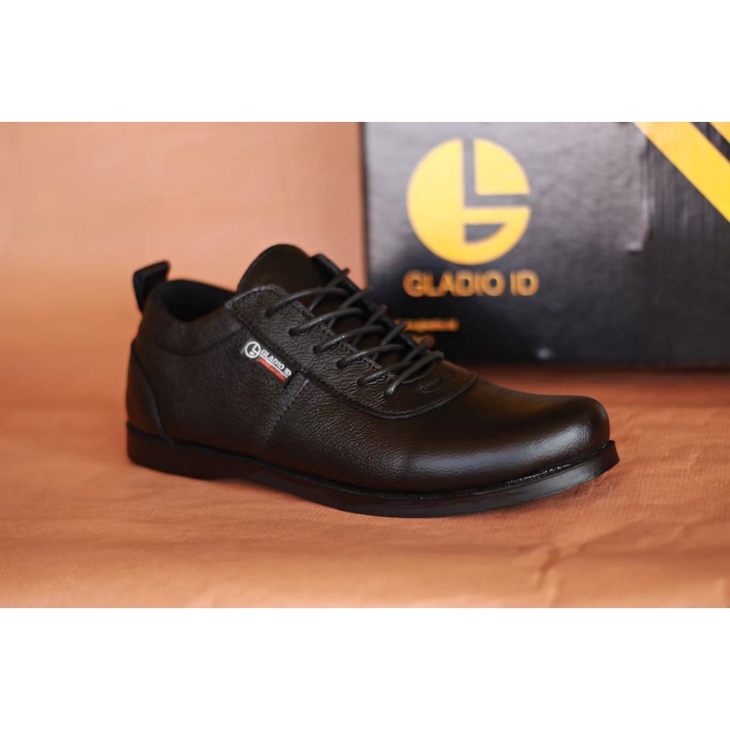 Zapatos de trabajo para hombre de cuero genuino negro Bareto Original ...