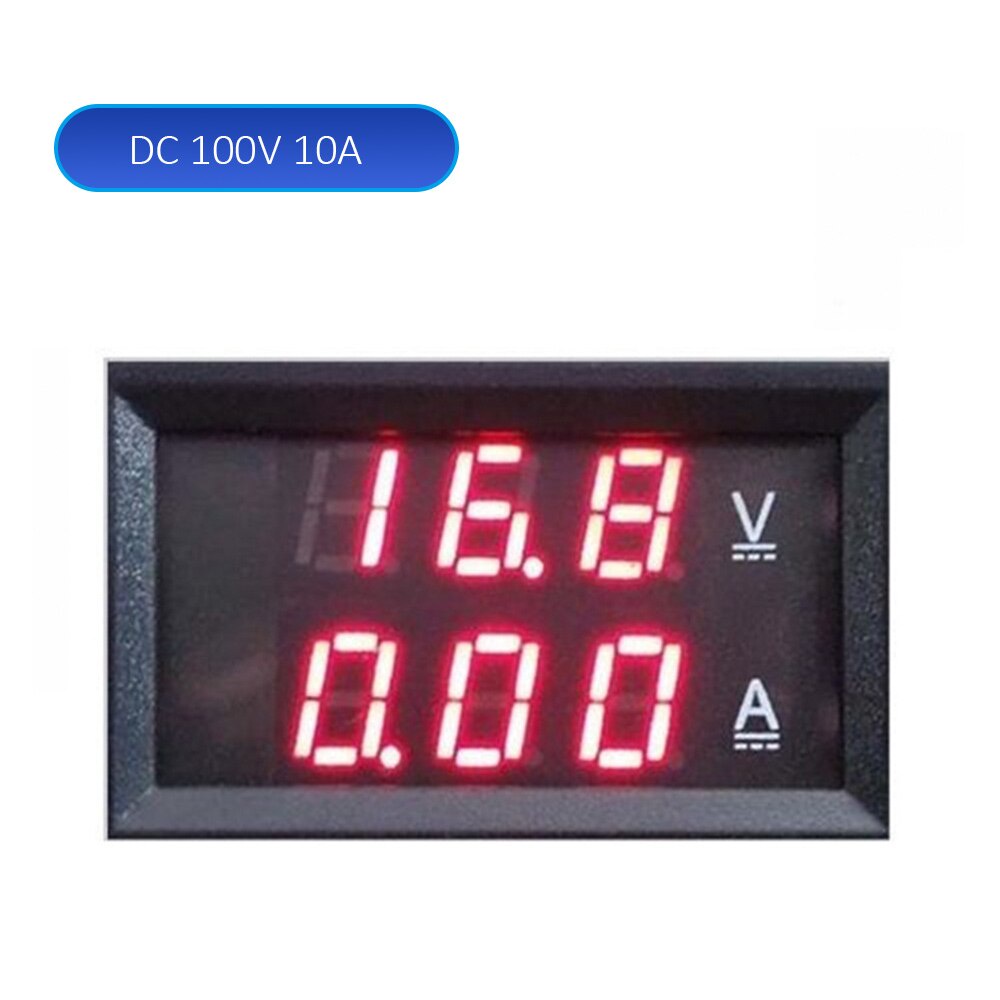 QCCAN 2 Voltímetros De Pantalla LED, CA 60-500V 0-100A Cuadrados, Voltímetro Digital Y Amperímetro, Probador De Voltaje (azul Y Rojo