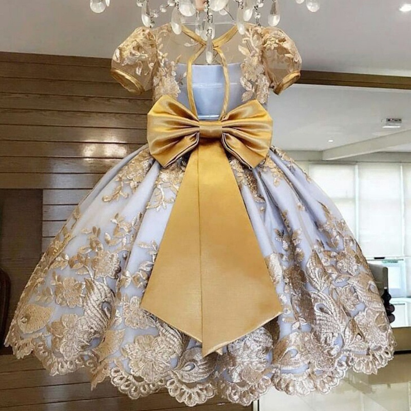Princesa elegante vestido para nias fiesta de cumpleaos nias boda vestido  de fiesta | Shopee Mxico