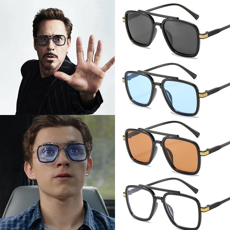 Sombras Esteticas Gafas De Sol Vengadores Tony Stark Estilo De Vuelo Para Hombres De Los Diseno De Marca Cuadrada Iron Man 3 Shopee Mexico