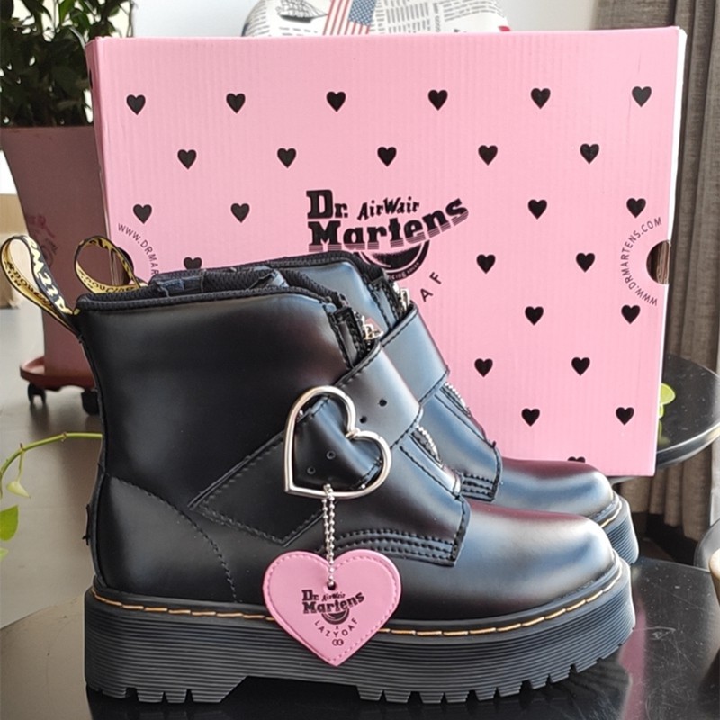 dr. martens air wair peach coraz n botas de las mujeres hebilla de