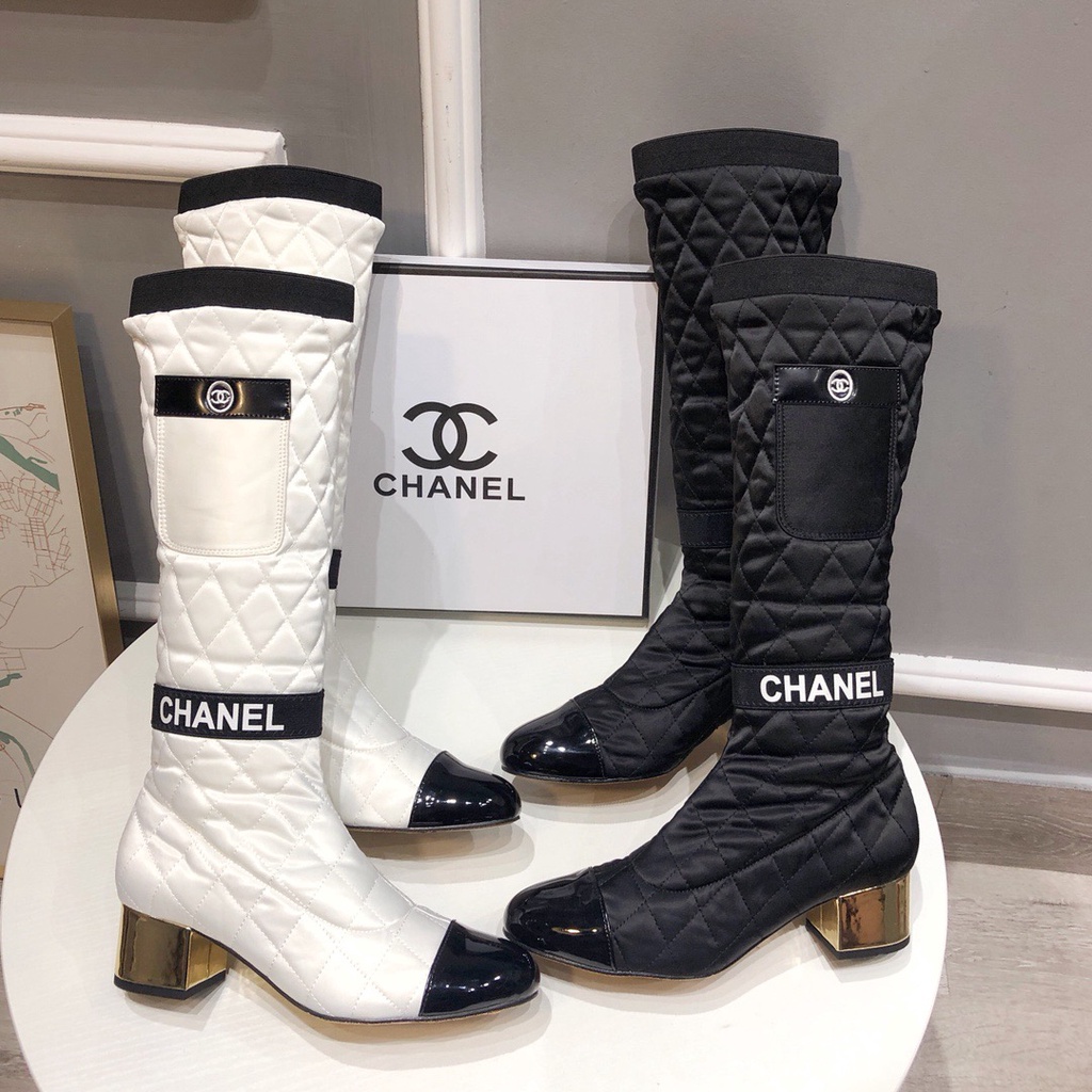 Chanel 2021 Invierno Nuevo Estilo Caballero Botas super Largas Mujer De Cuero