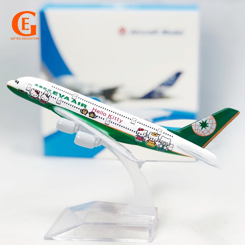 Modellino Aereo In Scala 1:40 Etihad Airbus A380 – Diecast In Metallo Con Supporto – Collezione E Regalo - 3