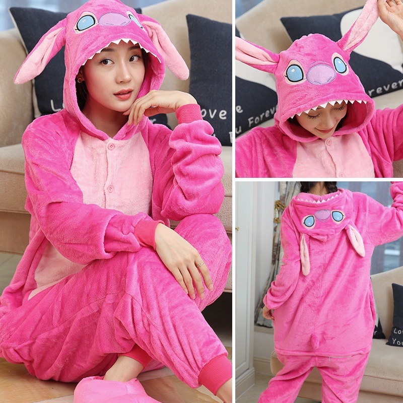 Animales Adultos Rosa Unicornio Onesies Pijamas Lindo Stitch Anime Dibujos Animados Cosplay Disfraz De halloween Fiesta Trajes Shopee Mexico