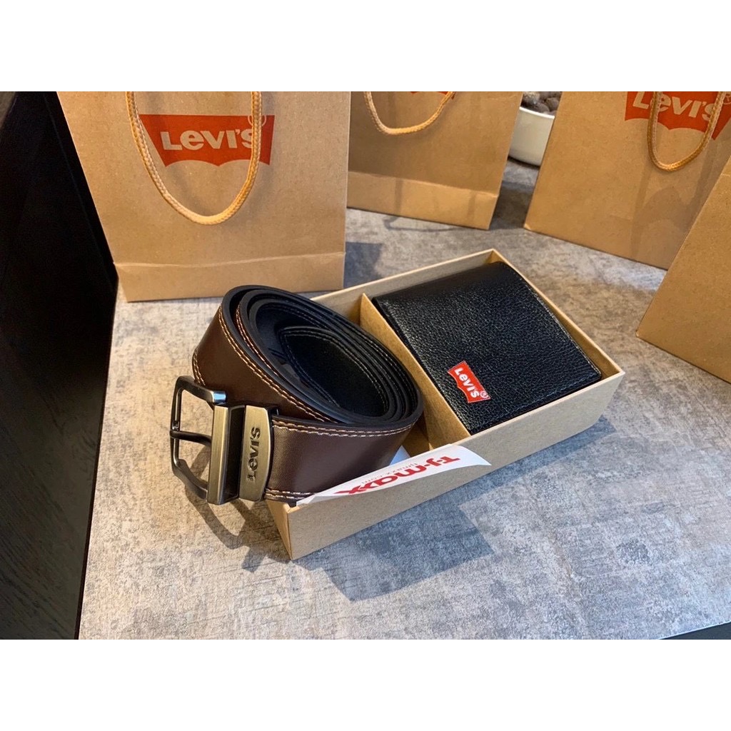 120cm LEVI S Belt Cartera Con Caja De Los Hombres Cinturones De