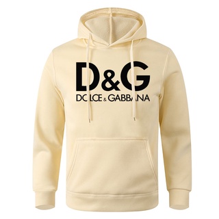 Dolce Gabbana Sudaderas Con Capucha De Los De Las De Gran Tamaño Impresión De Manga Larga Sudadera Suelta Casual Unisex Ropa | Shopee México