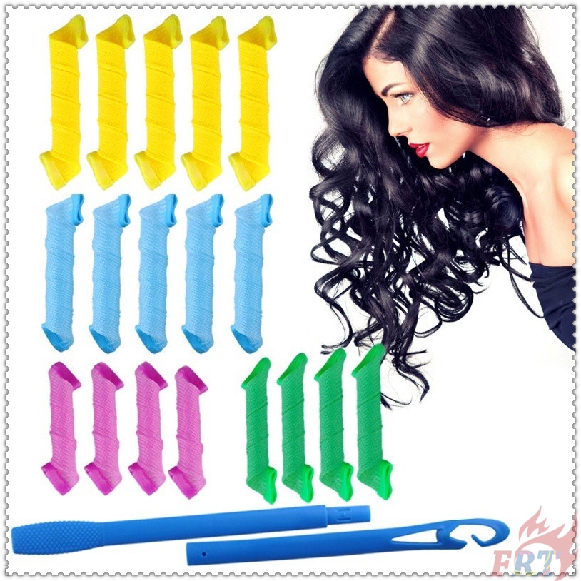 20 Pzs Juego De Rizadores De Pelo Mágicos-18 Rodillos Para El Cabello ...