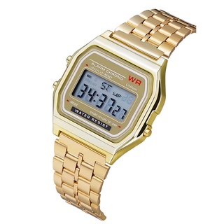  Reloj para mujer, reloj unisex para mujer, dorado, plateado,  negro, vintage, LED, digital, deportivo, militar, regalo digital, regalo  digital para negocios o ocio diario (color : dorado12) : Ropa, Zapatos y