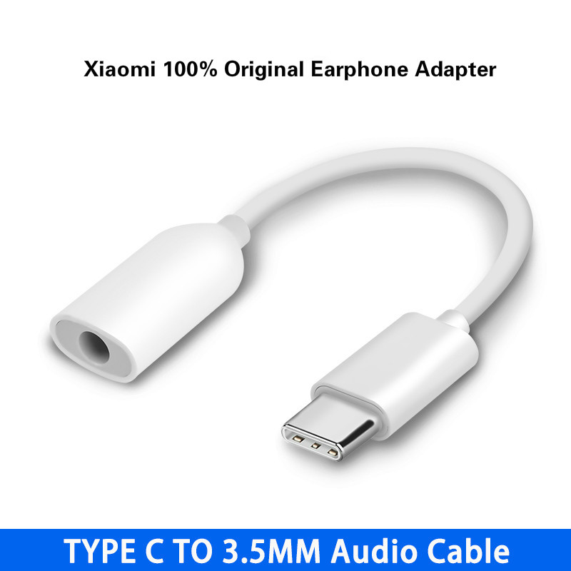 Adaptador Xiaomi Tipo C a Jack 3.5mm Blanco