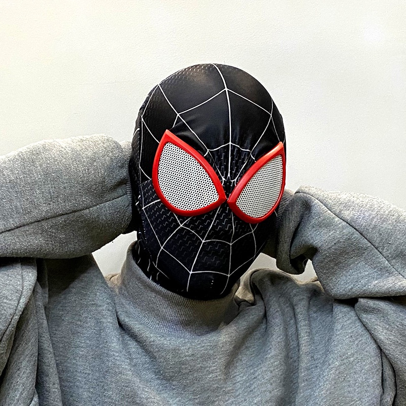 Múltiples Estilos Spiderman Spider Man Miles Morales Máscara Elástica  Disfraz De Adulto Cosplay