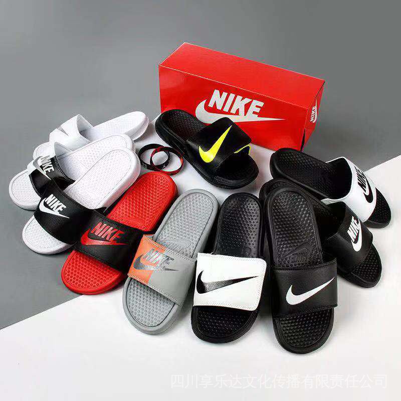 Listo stock nk Benassi swoosh Zapatillas Hombre Sandalias Zapatos