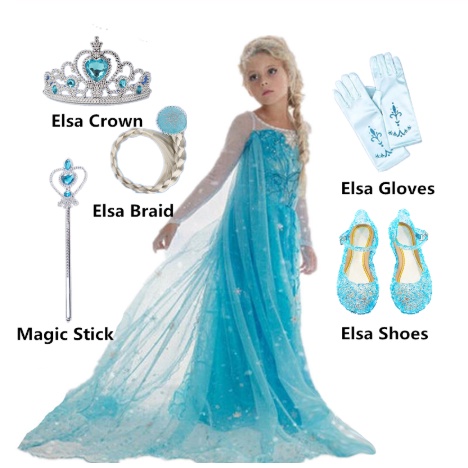 Vestidos de elsa para niña de 5 discount años