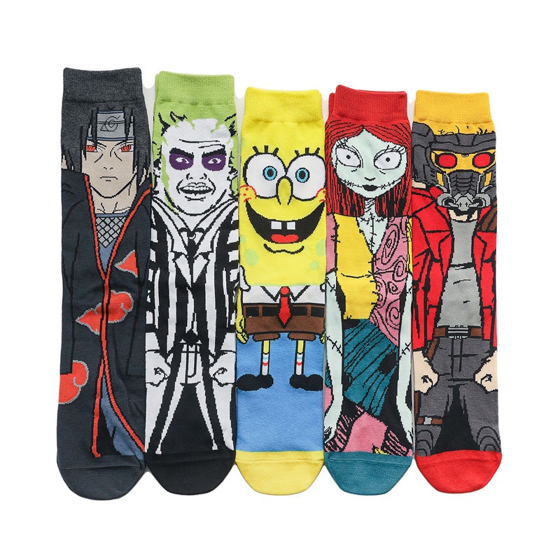 calcetines de personajes de dibujos animados