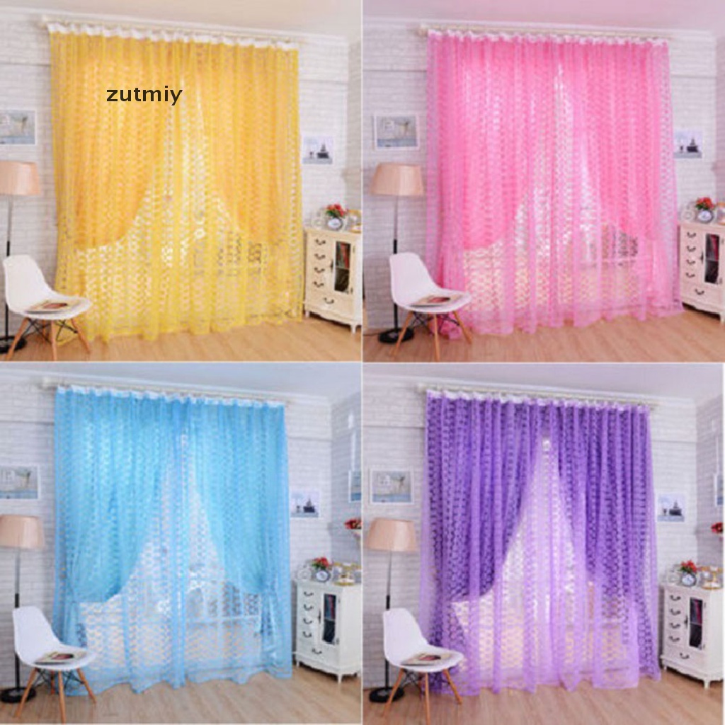 zutmiy3] cortinas opacas de gasa rosa para sala de estar, ventana de tul,  cortinas transparentes mx4883