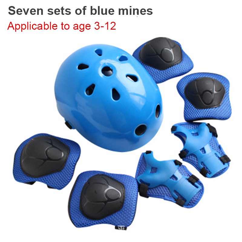 Kit de protección para casco de patinete y bicicleta para niños de 3 a 13  años, color azul ER