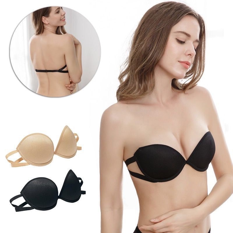 Sujetador Sin Tirantes Push Up Sujetador Transparente Mujer