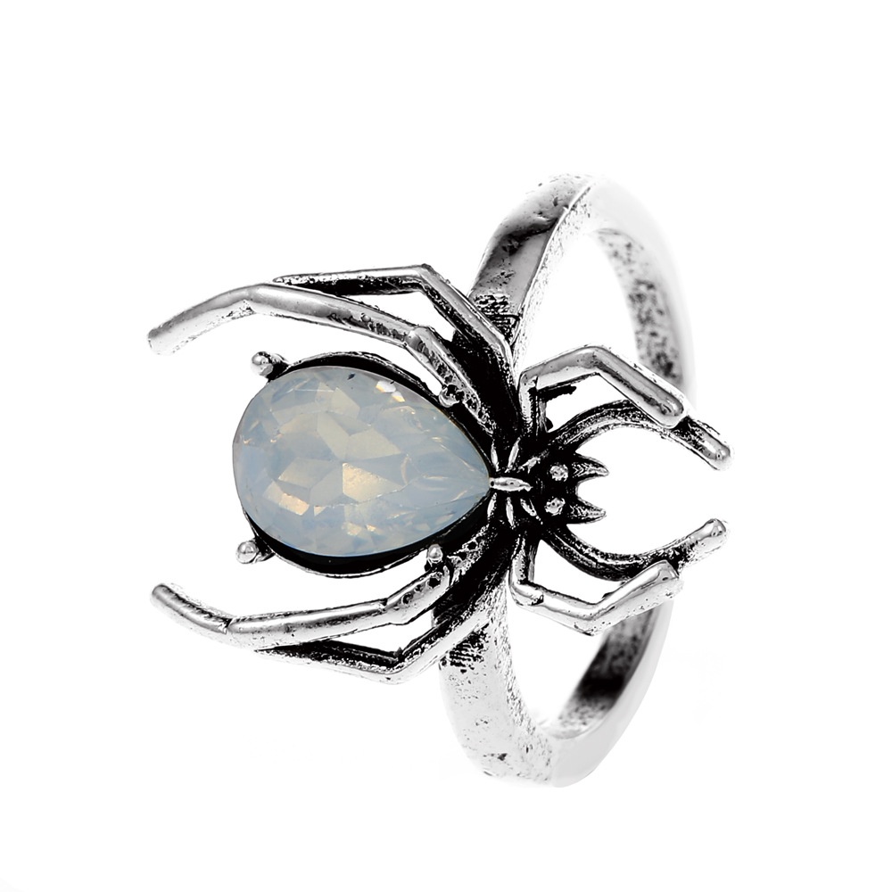 Rubies Wicked Gems Deluxe - Anillo De Plata De Araña