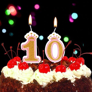 10 velas de números de cumpleaños, velas con números de pastel, velas de  pastel de cumpleaños para niños y adultos, decoración de pastel de número 0  a