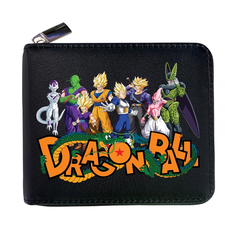 Dragon Ball Z familia moda nuevo estudiante Mini corto cartera niño niña de  dibujos animados negro monedero