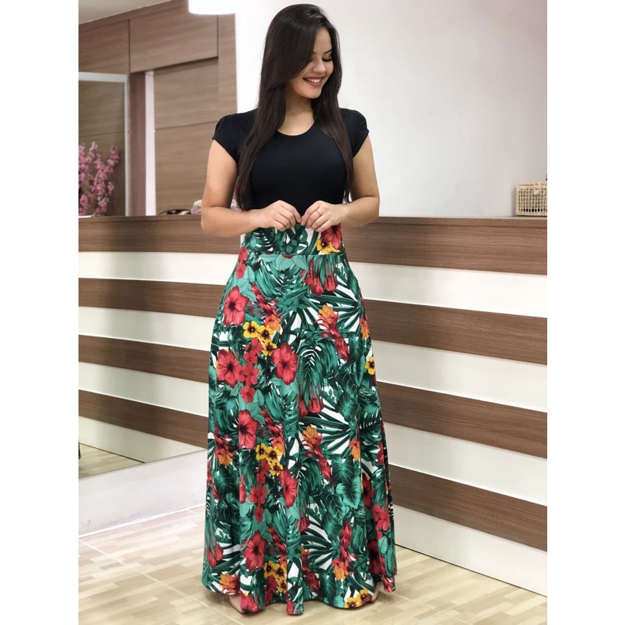 Vestido falda larga cheap