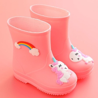 Zapatos de lluvia para niños de Disney, botas de lluvia impermeables  cálidas de algodón desmontables para invierno, lindos zapatos de agua