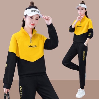 Traje Deportivo Mujer Primavera Y Otoño 2020 Nueva Edición Suelta Skinny  Casual Wear Manga Larga Conjunto De Dos Piezas