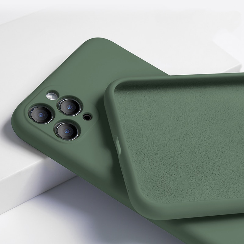 Funda silicona iphone 11 textura suave Verde claro