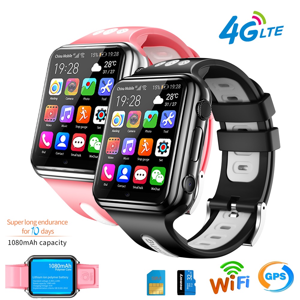 Reloj inteligente para niños con tarjeta SIM, reloj GPS 4G para niños con  llamadas telefónicas, mensajes de texto, WiFi, Bluetooth, música,  podómetro