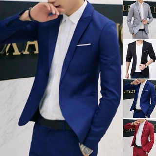 Blazer para hombre de otoño a la moda Busines abrigo ajustado para hombre