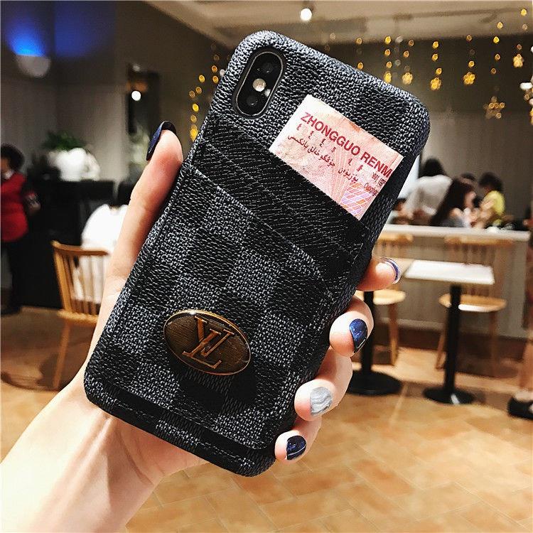 Louis Vuitton Funda De Cuero Para Teléfono Celular , Silicona Flexible ,  Anti Impacto Con Tarjetero Par lv Para Iphone 13 Pro Max13 Max Max12 Max11