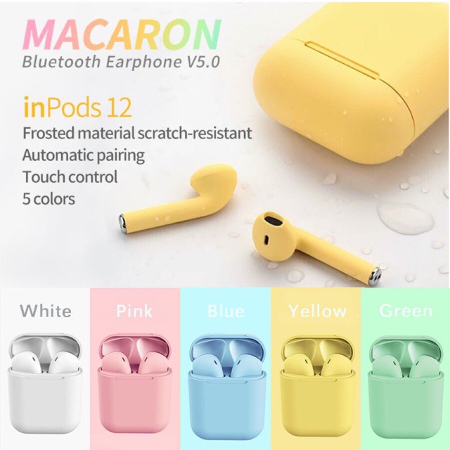 original inpods 12 tws auriculares inal mbricos bluetooth versi n 5.0 control t ctil auriculares deportivos