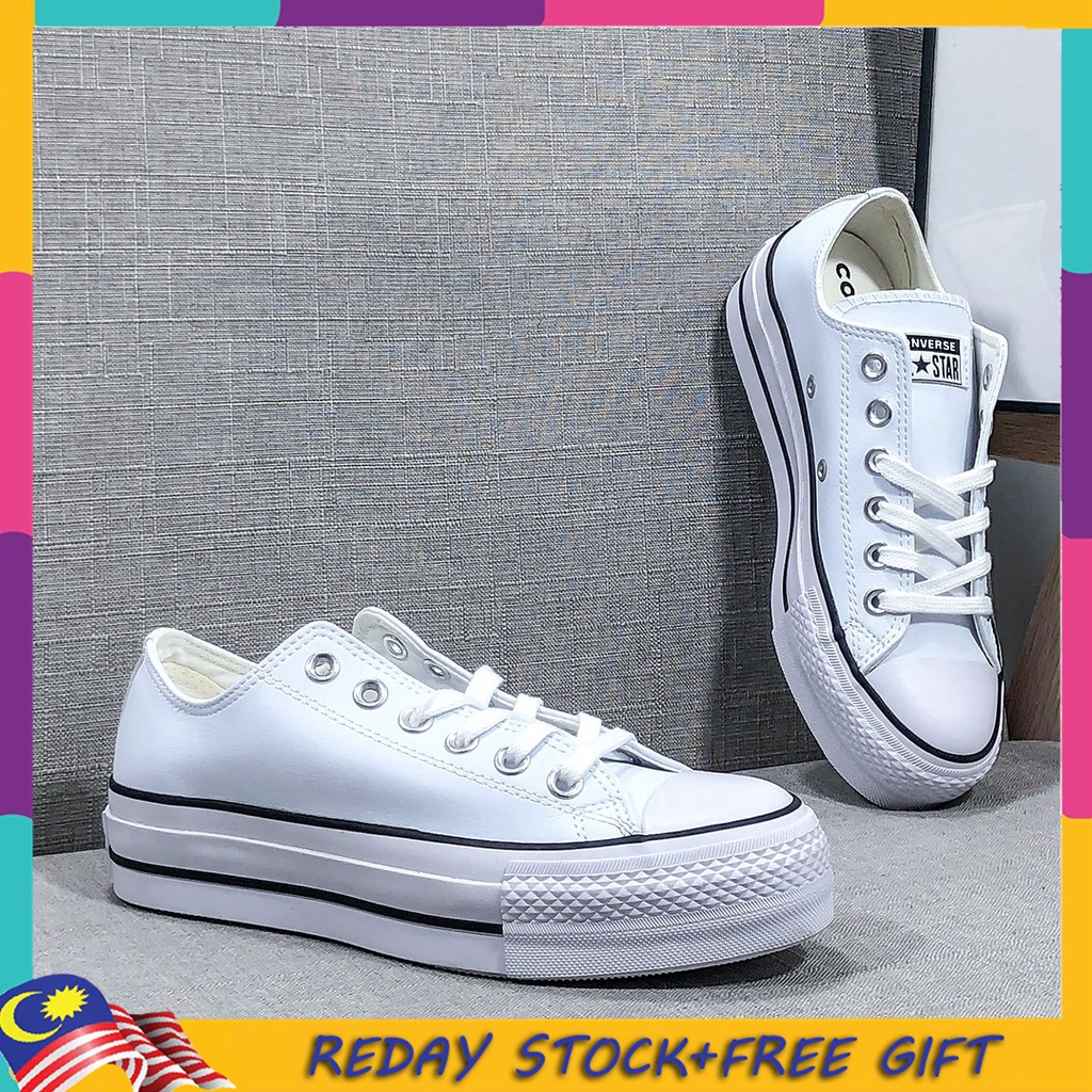 100 Original Converse All Star Lift Clean Mujer Zapatos De Plataforma De Cuero Genuino Casual Cuna Tacones 35 40 Shopee Mexico