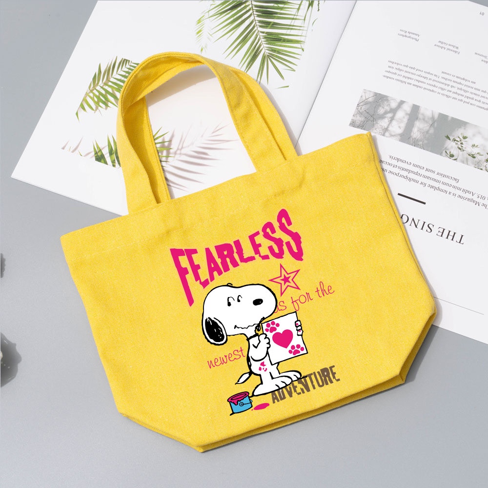 Bolsa De Snoopy Matricula Caja De Almuerzo Mama Mano De Los Ninos Lona Estudiantes Lindo Bolso Tote Shopee Mexico