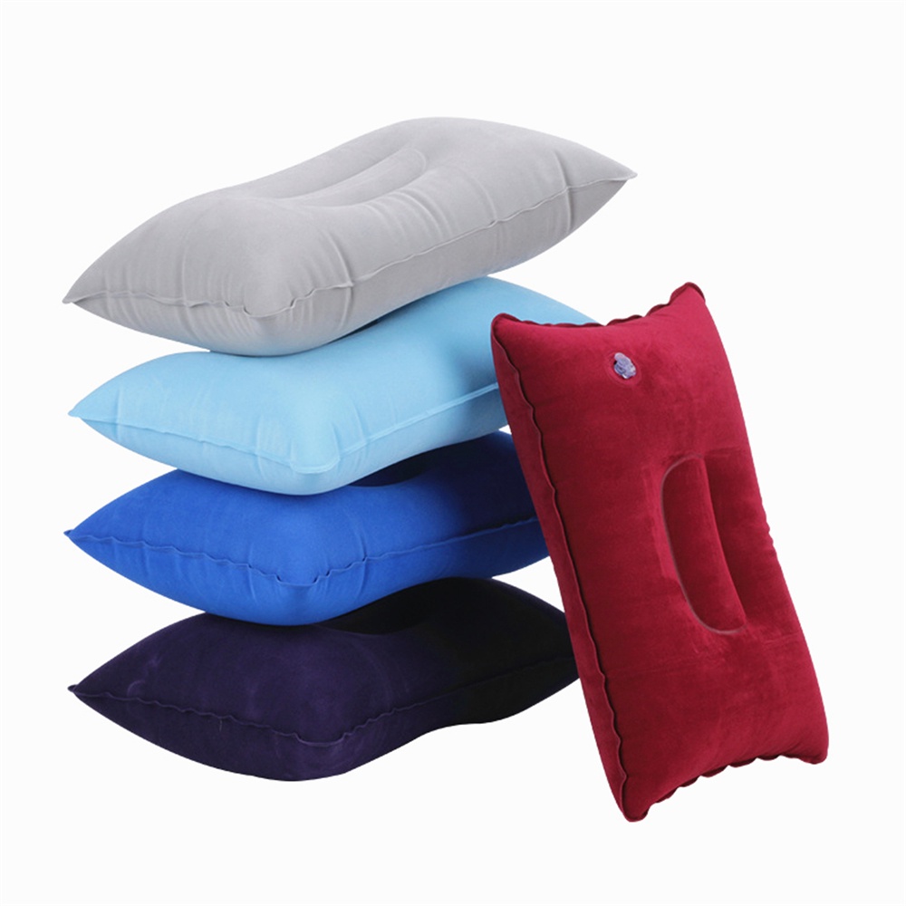 Almohada de camping al aire libre 3 uds, almohada compacta flocada,  almohada de aire inflable, almohada de senderismo, almohada inflable para  coche