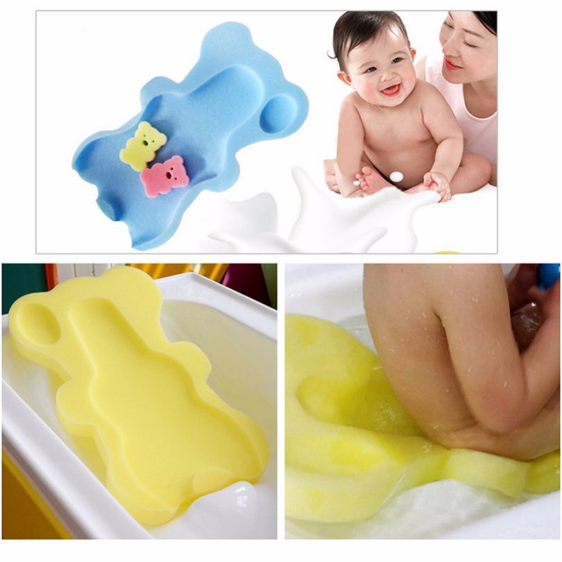 Alfombrilla de baño para bebé, esponja de baño, suave, alfombrilla