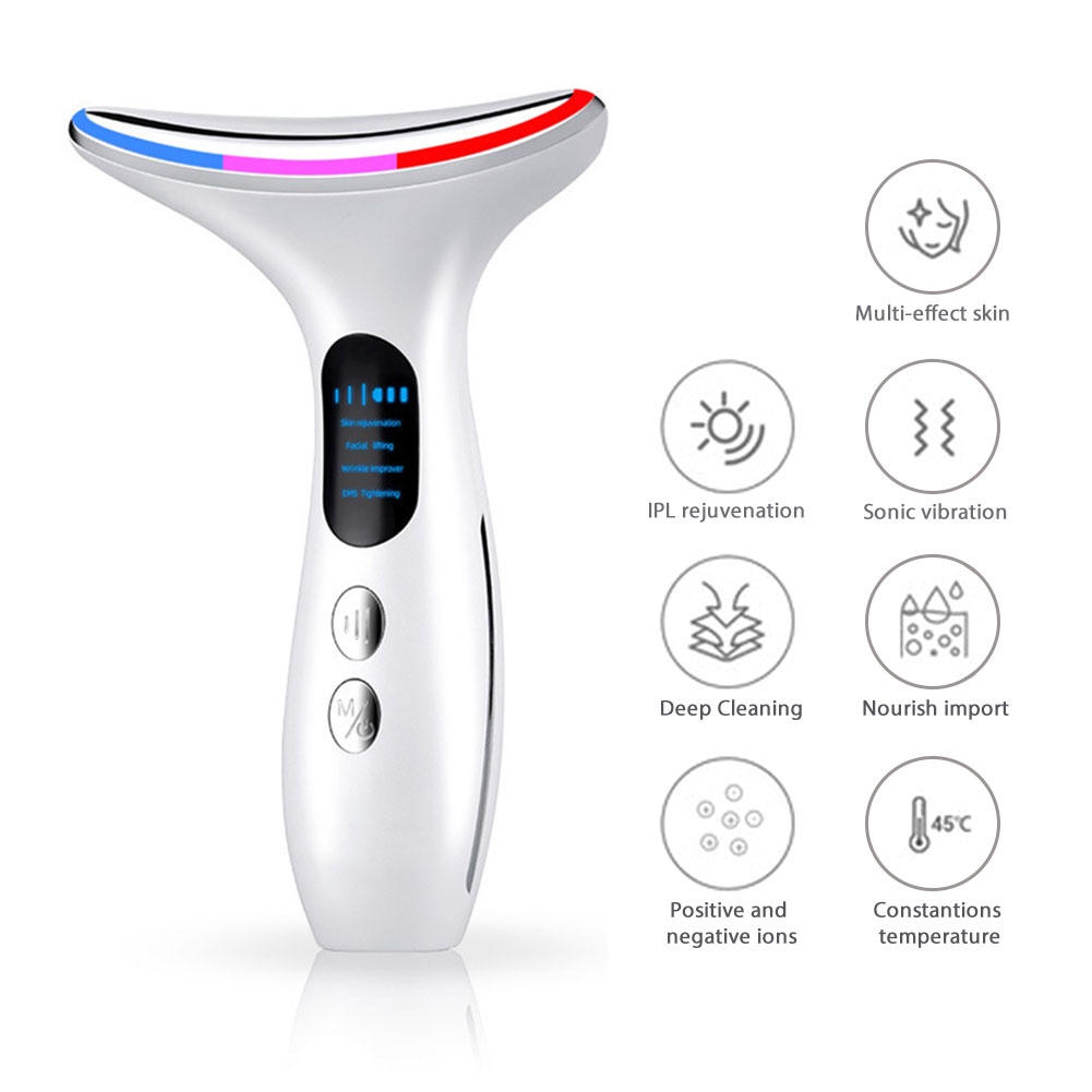 Cuello Dispositivo De Belleza EMS Microcorriente LED Photon Reafirmante ...